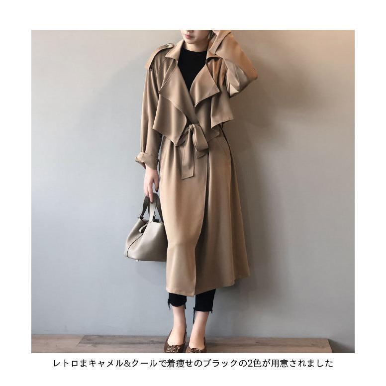 スプリングコート レディース 春 ロングコート ラグラン袖 スプリングコート レディース 春 ロングコート ラグラン袖