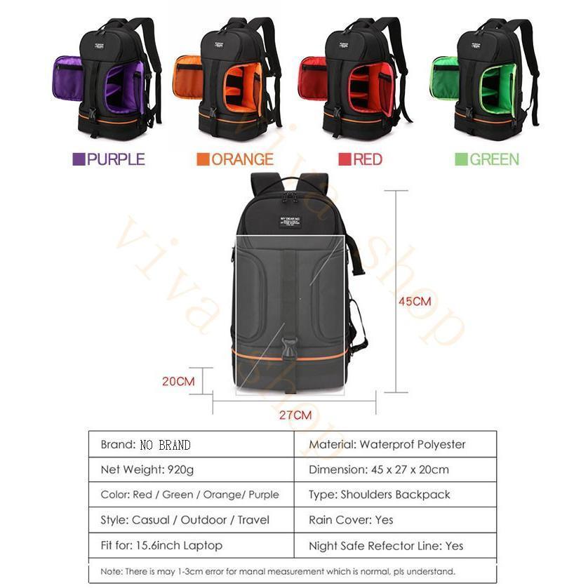 一眼レフ バッグ リュック メンズ ケース デジカメ リュックサック 大容量バックパック レンズ収納 学生 旅行  多機能 耐衝撃 撥水加工 大きめ｜chihiro1-store｜02