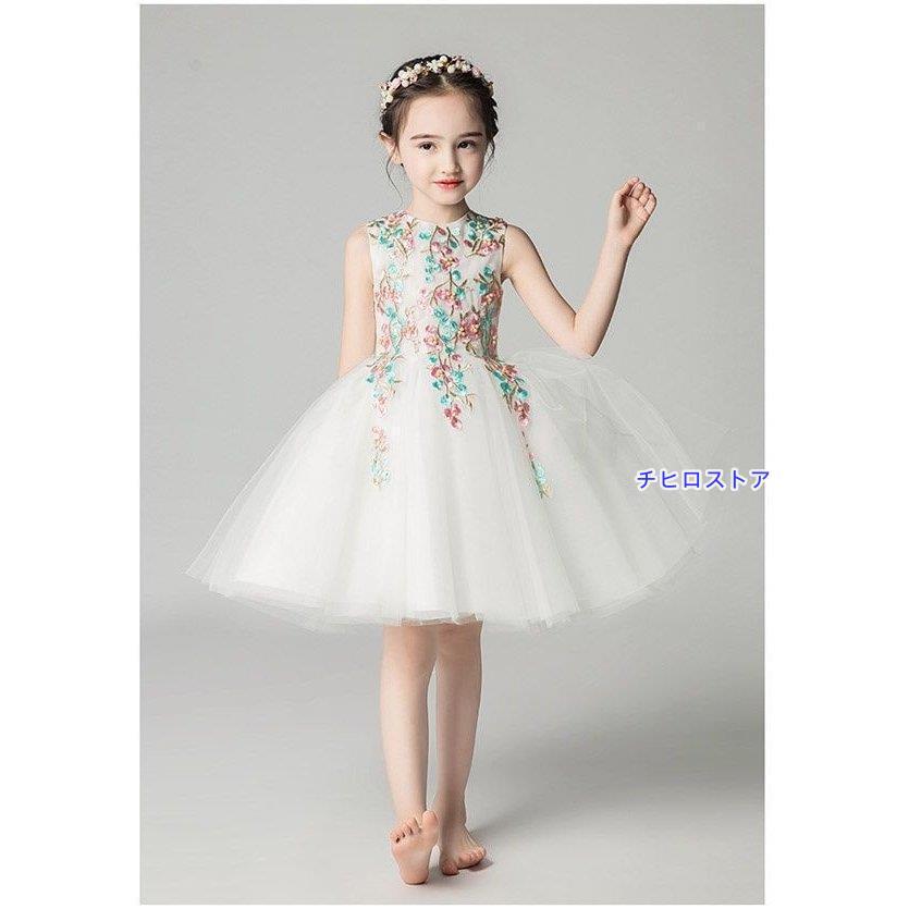 子供 ドレス フラワーガール ベールガール リングガール ピアノ 発表会 花柄 ショート丈 ロング丈 ファスナー 中学生 ワンピース ノースリーブ お姫様 上品 エレ |  | 02