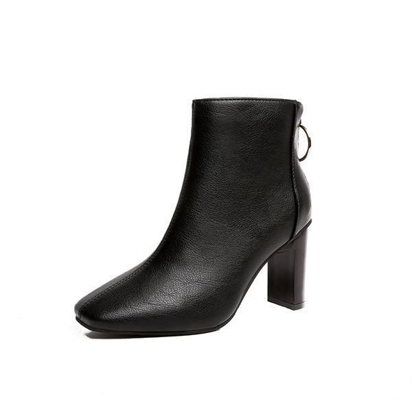 ショートブーツ・ブーティ  FW24 Ankle boots (F4CPH500 CPH02BLACK) レディース ブーツ ショートブーツ 黒 太ヒール 合皮 シューズ