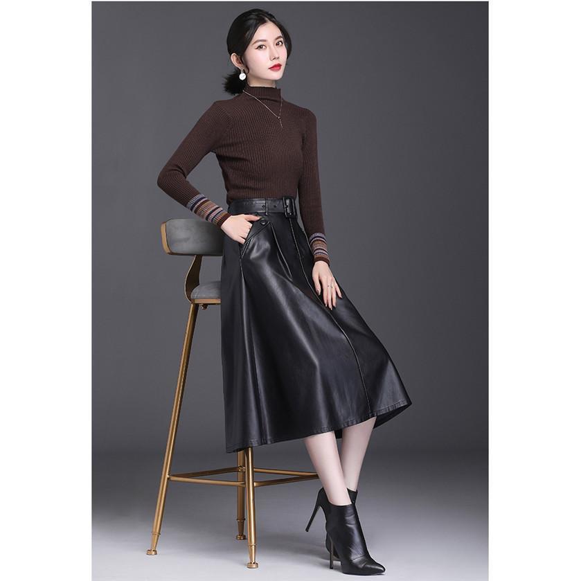 Theory フェイクレザー　A ラインスカート Theory フェイクレザー A ラインスカート レザースカート A