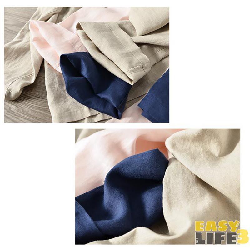 パジャマ 麻100％ リネン メンズ レディース カップル ペア 上下セット