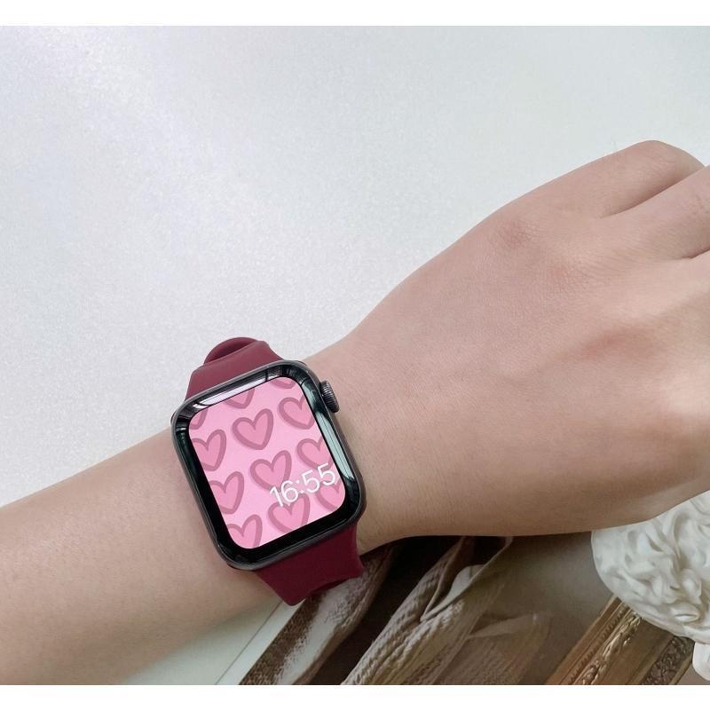 腕時計用ベルト アップルウォッチバンド apple watch用ベルト アップルウォッチ用 バンド シリコン 交換用 シンプル お洒落 普段使い スポ｜chihiro1-store｜04