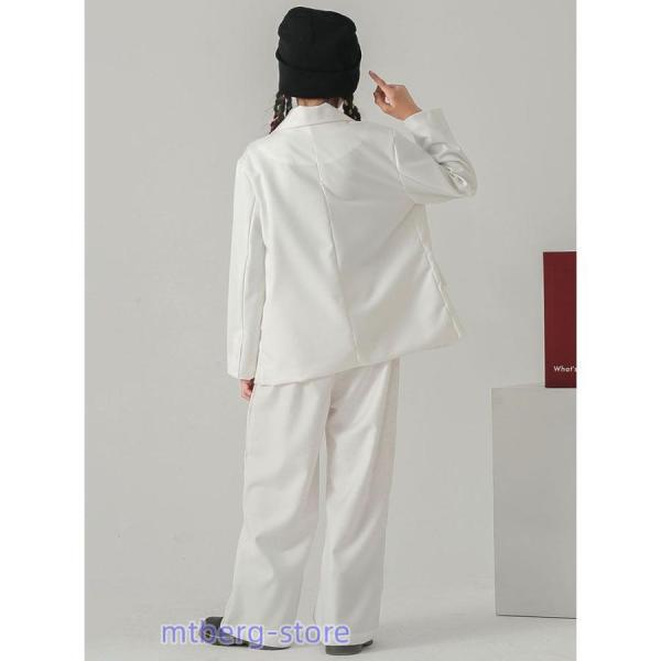 キッズ ダンス 衣装 ヒップホップ 白 ダンススーツ かっこいい