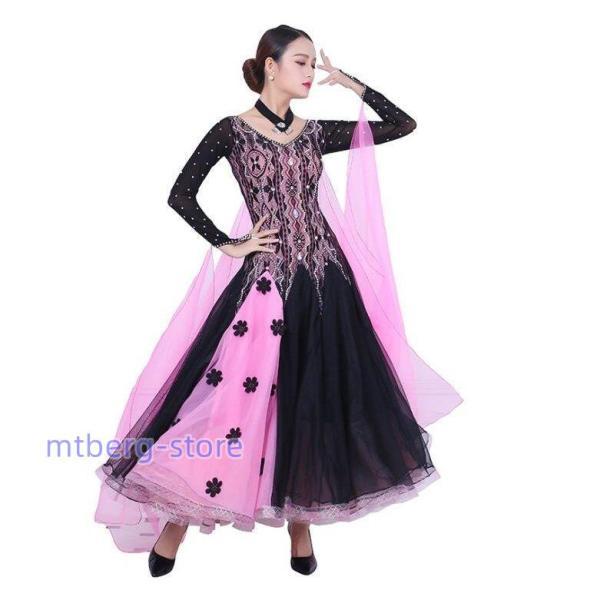 社交ダンス　ワンピース　S スタンダード　レッスンウェア 楽天市場】社交ダンス ワンピース モダンドレス 大きいサイズ 長袖