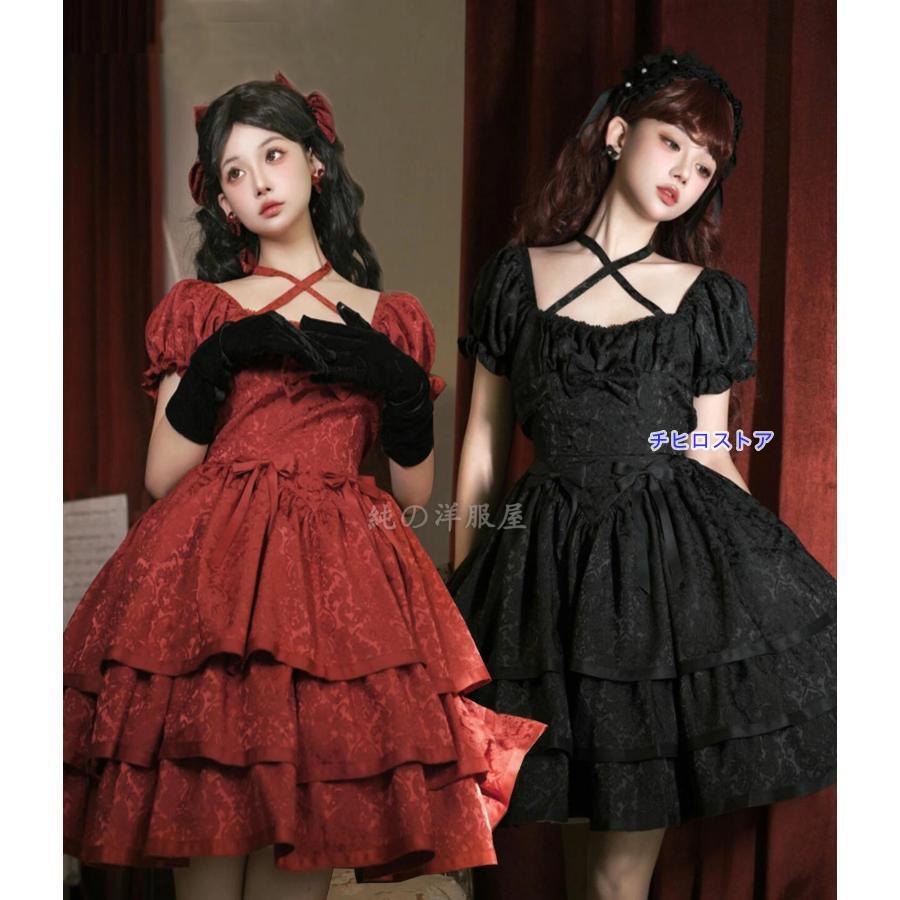 【ゴスロリ】黒 フリルドレス 半袖 Amazon.co.jp: [SSUPTEMBER2] ワンピース ゴスロリ ロリータ 姫