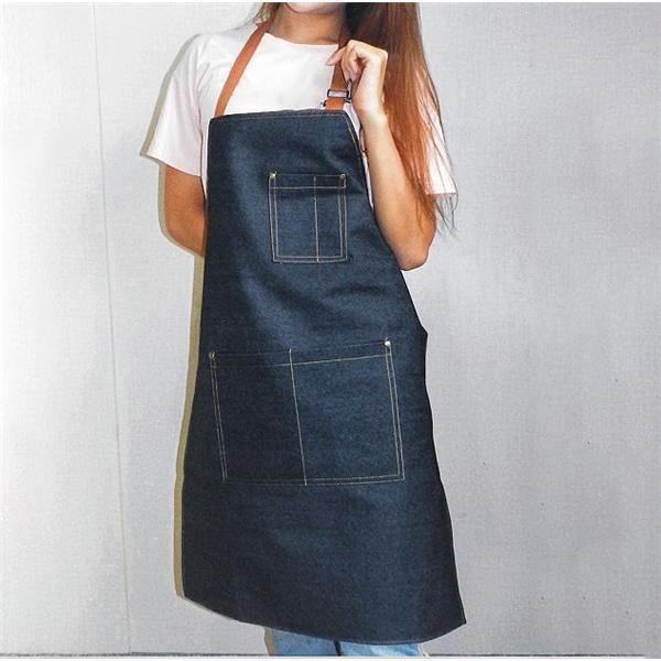 エプロン 割烹着 調理 胸当て 保育士 デニム 飲食店 喫茶店 仕事着