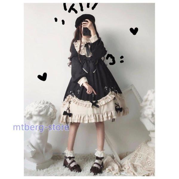 ロリータ ワンピース ゴスロリ メイド ゴシック コスプレ パーティー