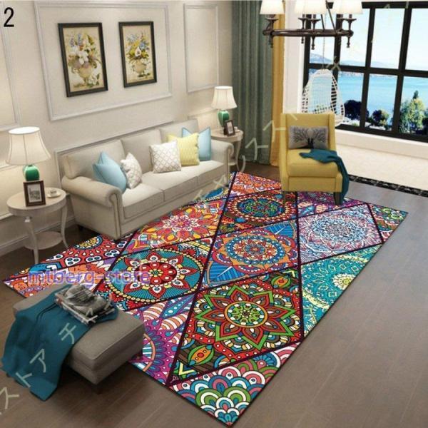 ラグカーペット 北欧 パッチワーク柄 ラグ 洗える ラグマット ホット