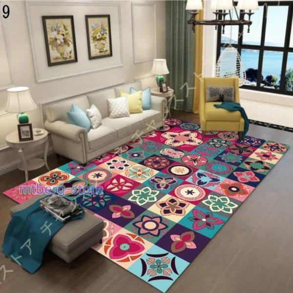 ラグカーペット 北欧 パッチワーク柄 ラグ 洗える ラグマット ホット