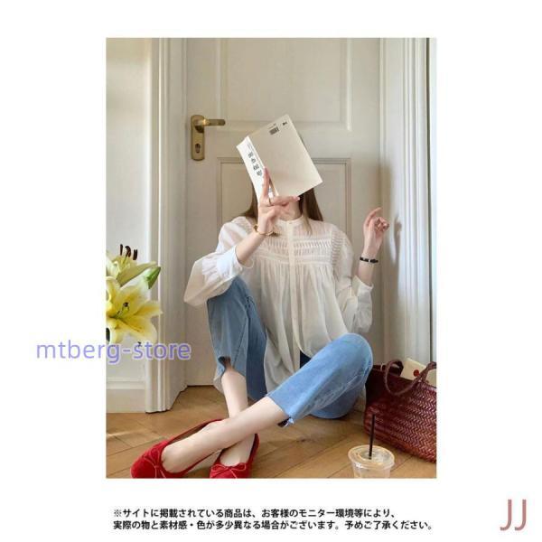 ギャザーブラウス レディース 長袖 ブラウス ゆったり 体型カバー カジュアルシャツ レトロ ボリューム袖 パフスリーブ 長袖ブラウス 前開き お洒落 ギャザーブラウス レディース 長袖 ブラウス ゆったり 体型