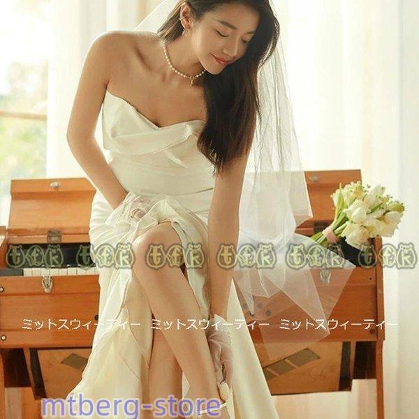 ウェディングドレス スレンダーラインドレス ビスチェ ウエディング