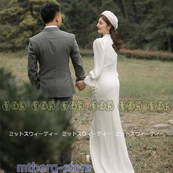 ウェディングドレス ウエディングドレス 二次会 スリット ビスチェ