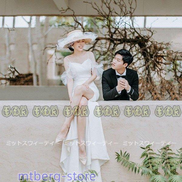 ウエディングドレス ロングドレス ソフトマーメイド 結婚式 二次会