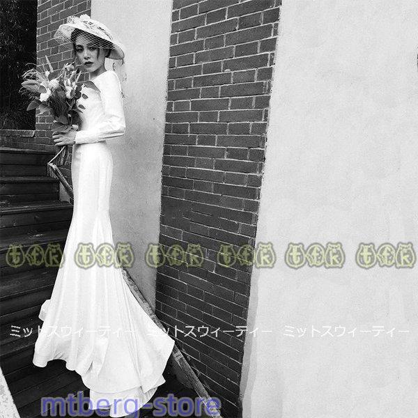 ウェディングドレス ソフトマーメイドドレス ウエディングドレス 長袖