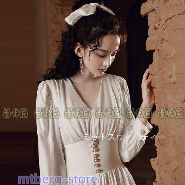 ウエディングドレス Aラインドレス サテンドレス 挙式 ブライダル 結婚