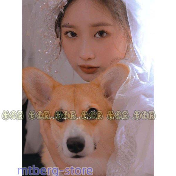 ウエディングドレス レトロ婚 花嫁 サテン 純白 昭和風写真 前撮り