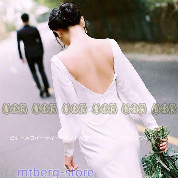 ウェディングドレス ロング丈ドレス お呼ばれ カクテルドレス