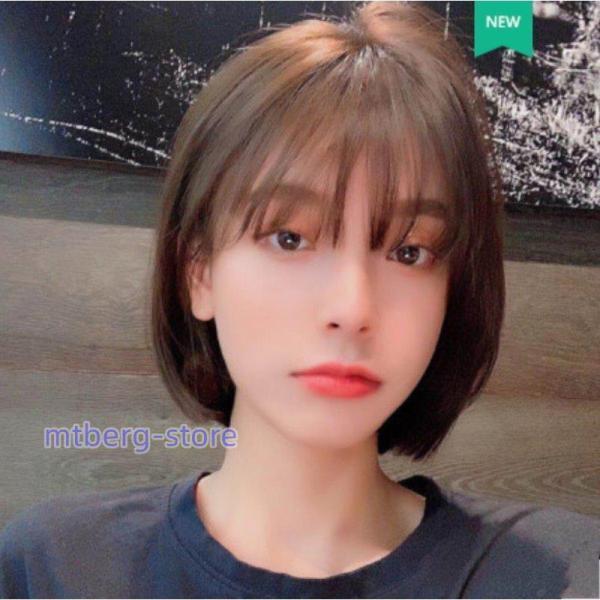 ウィッグ ボブ 自然 フルウィッグ ショート カール ウイッグ