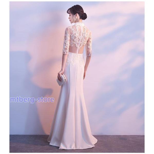 チャイナドレス ワンピース チャイナ服 花柄 中国風 マキシ丈 スタンド