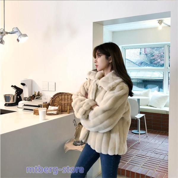 フェイクファー コート ファーコート レデイース 毛皮コート