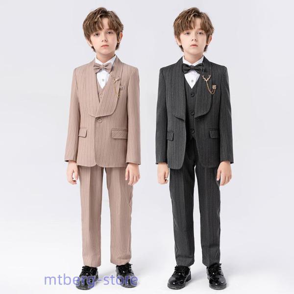 子供スーツ 男の子 スーツ 入学式 卒業式  ピアノ 発表会 セットアップ 蝶結び付き 紳士服 七五三 誕生日 子供服 ベビー キッズ ジュニア 【お】 90cm-170cm