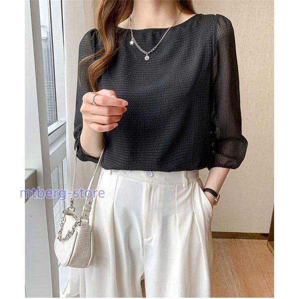 ブラウス レディース 春夏 七分袖 シフォン シャツブラウス t ブラウス レディース 春夏 七分袖 シフォン シャツブラウス t