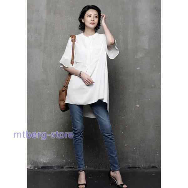 チュニックブラウス レディース シャツ ロング シフォンブラウス チュニックブラウス レディース シャツ ロング シフォンブラウス