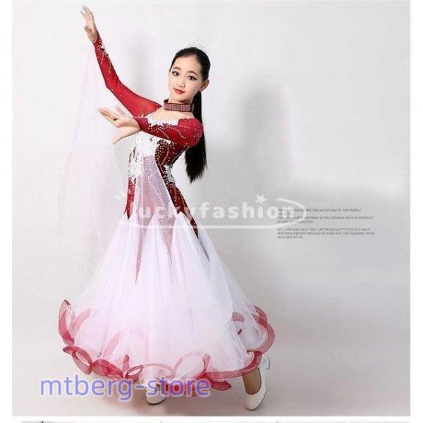 スタンダードドレス✨胸パット付き！ダンスパーティ、発表会、デモ、競技会に！ 10-b-76.jpg