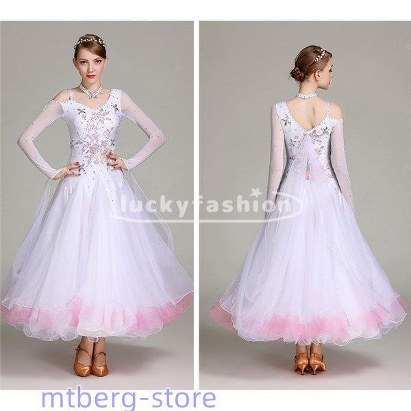 ゴールデンウィークセール！社交ダンス　美品　ラテンドレス　クリーム✖️ホワイト チョイスダンスショップ / ラテンドレス ホワイト【SALE 150,000円】