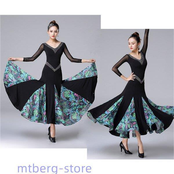 専用　社交ダンスドレス　Ll Amazon.co.jp: RIKOUZY オーダーメイド可 2色の合わせ組み 社交