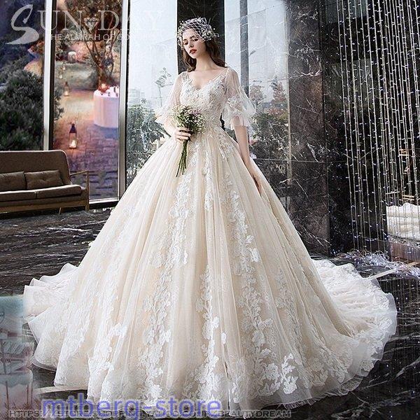 秋新入荷 ウェディングドレス ドレス フォーマルドレス ウエディング エレガント パーティードレス 花嫁ロングドレス ワンピース結婚式 錦二次会 挙式hs6548 秋 ウェディングドレス ドレス フォーマルドレス ウエディング