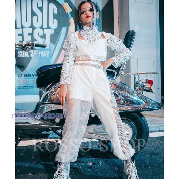 HOT HAN韓国ポールダンス衣装Angela Frill上下セット【Sサイズ】 HOT HAN韓国ポールダンス衣装Angela Frill上下セット【Sサイズ