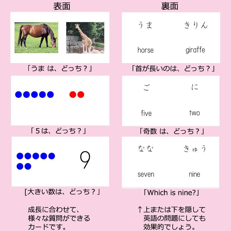 在庫限り 比較して覚える どっちカード 言葉 ひらがな 大小 長短 色 数 数字 英語の学習に レビューはminne参照 Villajuncal Com Ar