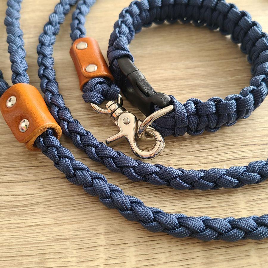 パラコード手編み極太スリップリード#231 中型犬〜超大型犬向き