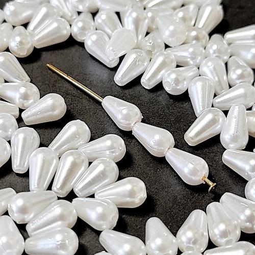 アクリルドロップ プラスチック 雫 ビーズ 白 ホワイト アクリルビーズ 10mm 雫 16個 涙型 雫 縦穴 チャーム ビーズ パーツ パール Pab 1015 Chiipoochi 通販 Yahoo ショッピング