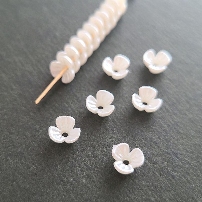 超 ミニ フラワー 【 6mm 100個 】 ビーズ パーツ お花 小花 フラワー