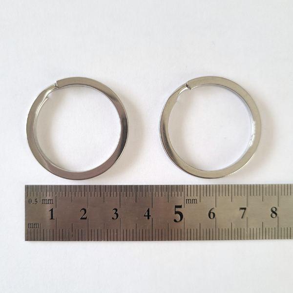 キーリング 【 32mm /4個 】 ステンレス シルバー キーホルダー 輪 二