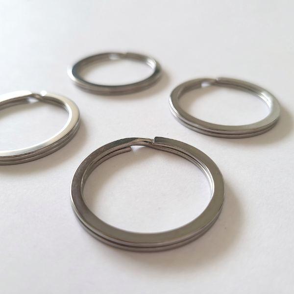 キーリング 【 32mm /4個 】 ステンレス シルバー キーホルダー 輪 二