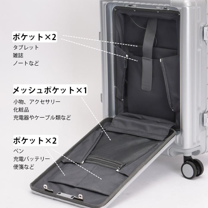 機内持ち込み対応 S/M スーツケース ストッパーダブル USBポート