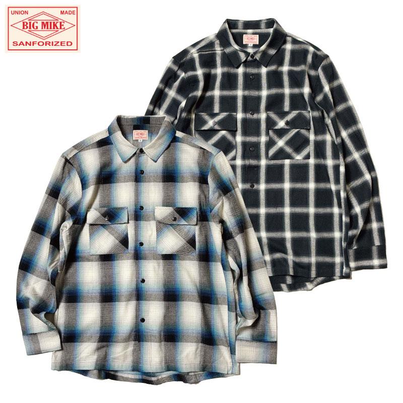 BIG MIKE（ビッグマイク） ネルシャツ チェックシャツ ライトネル US