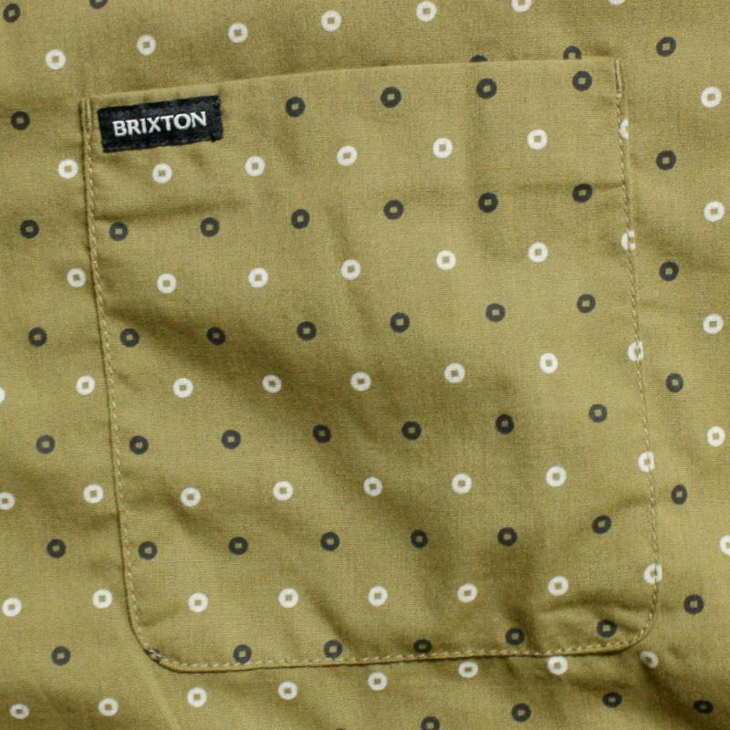 BRIXTON ブリクストン 半袖カジュアルシャツ 小紋柄 オリーブ | BRIXTON | 03