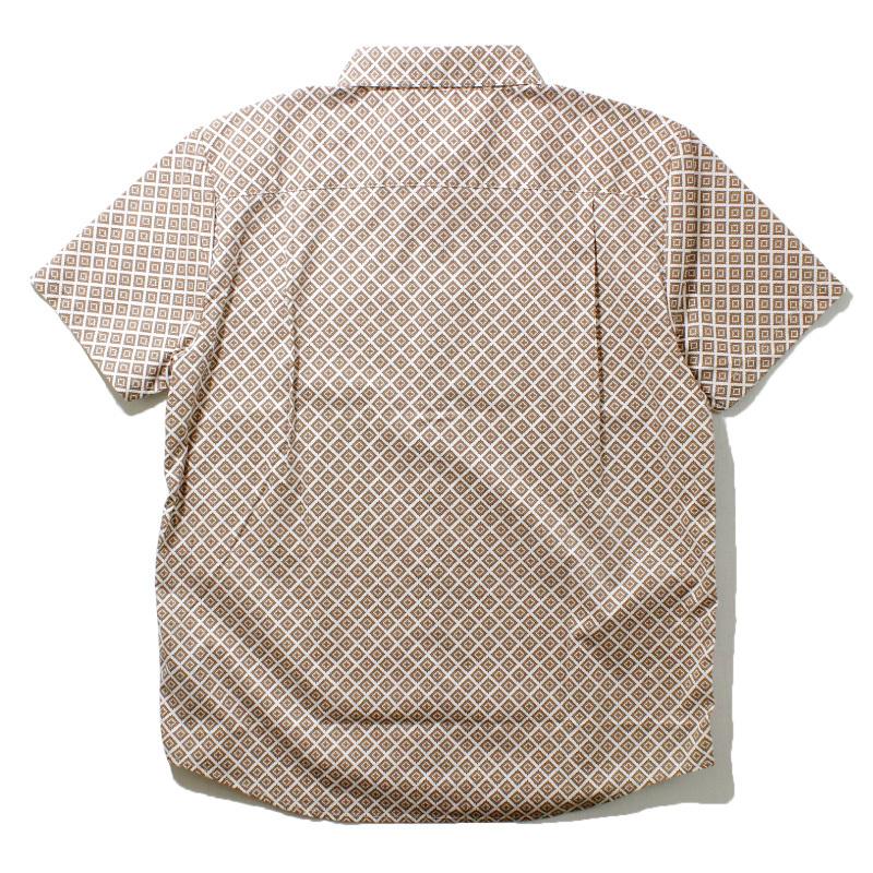 BRIXTON ブリクストン 半袖カジュアルシャツ 柄シャツ オフホワイト｜chiki-2｜02