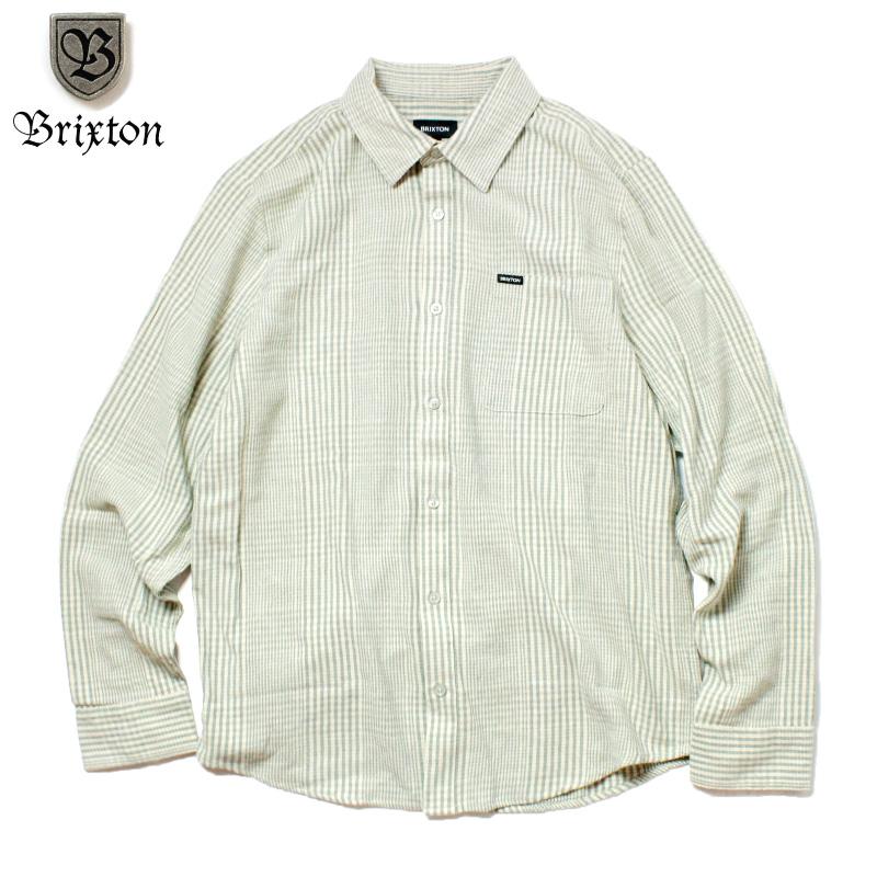 BRIXTON ブリクストン 長袖チェックシャツ ライトネル オフホワイト