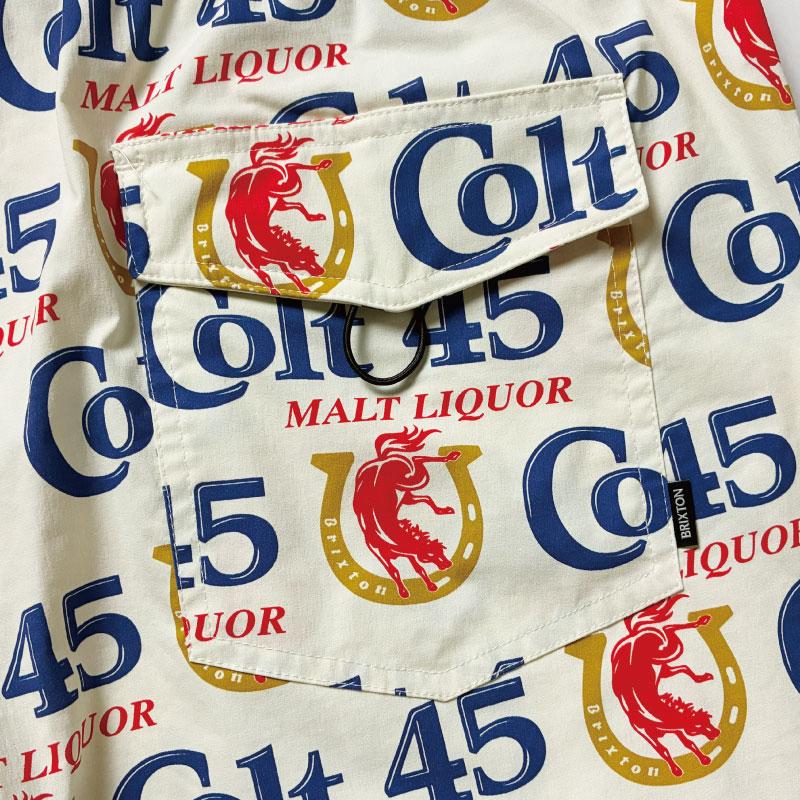 ブリクストン ショーツ 海パン 総柄 アメリカン M BRIXTON（ブリクストン） ショートパンツ 水陸両用ナイロンショーツ 総