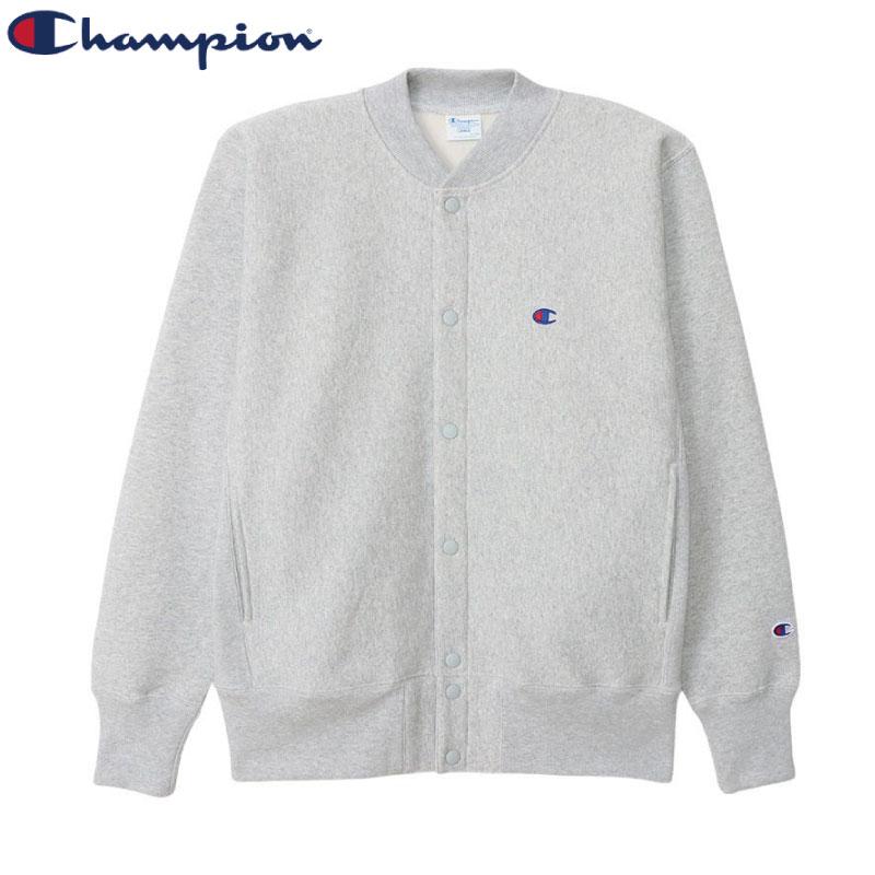 Champion リバースウィーブ スナップカーディガン グレー Champion（チャンピオン） リバースウィーブ スナップカーディガン