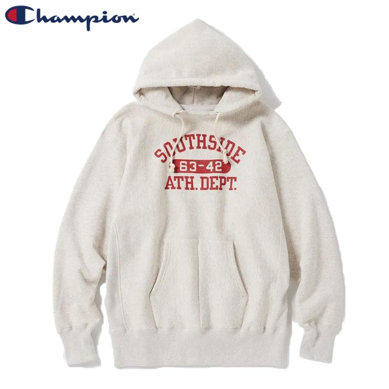 Champion チャンピオン 復刻 後付けパーカー カレッジプリント