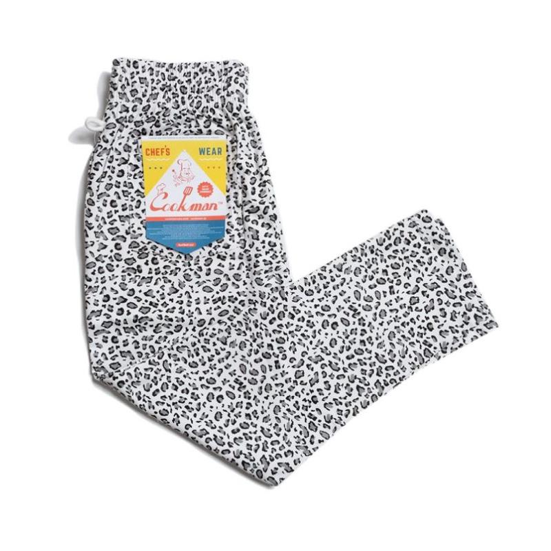 COOKMAN（クックマン） シェフパンツ レオパード 白豹 ヒョウ柄