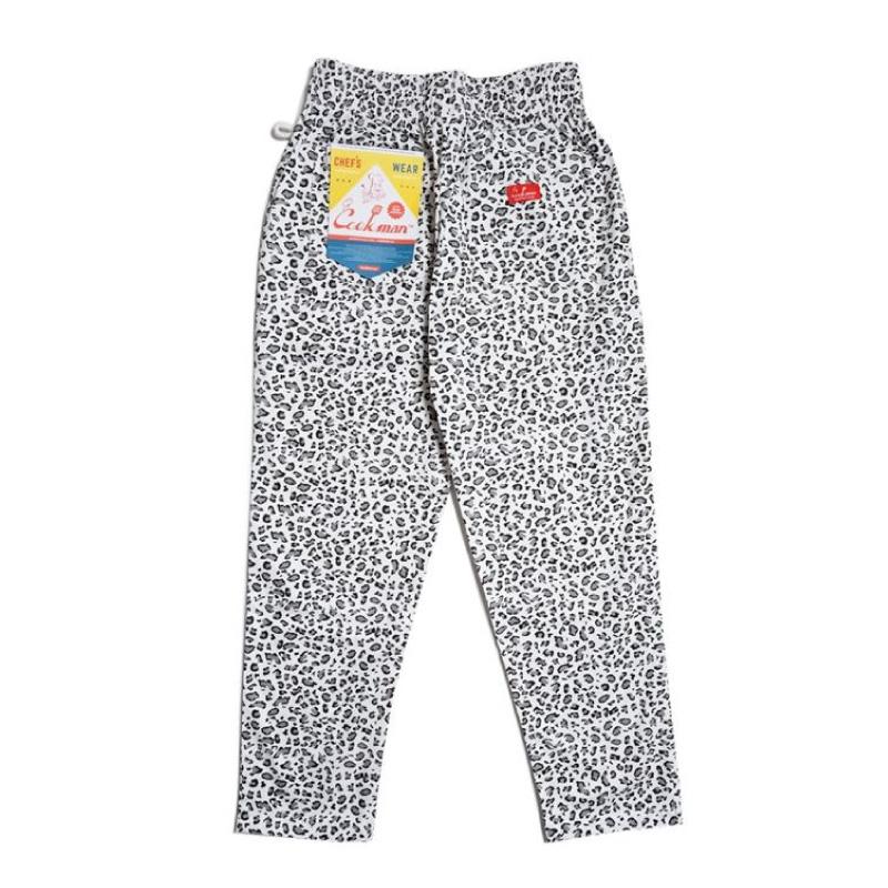 COOKMAN（クックマン） シェフパンツ レオパード 白豹 ヒョウ柄