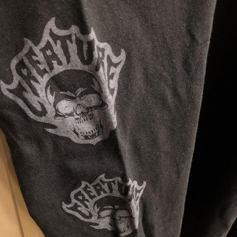 CREATURE クリーチャー ロンT 長袖Tシャツ ボーンヘッドフレイム